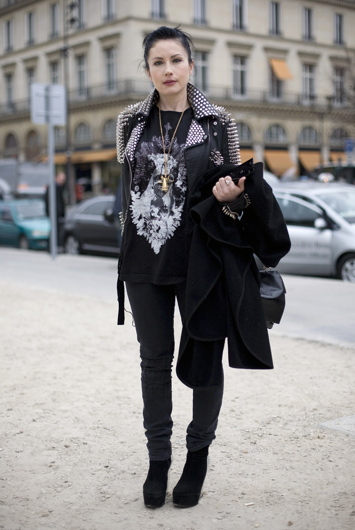 Paris, Studded Jacket | Street Fashion | Street Peeper | Global Street
